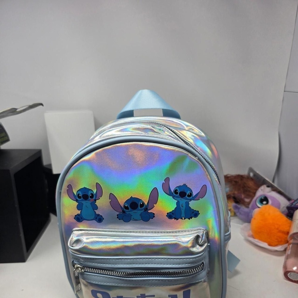 Disney Stitch‎ Exclusive Bling Backpack Bag with Zipper
